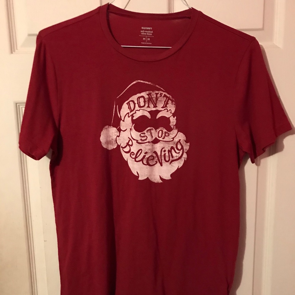 Old Navy Santa Claus Red T-Shirt Mens Medium M